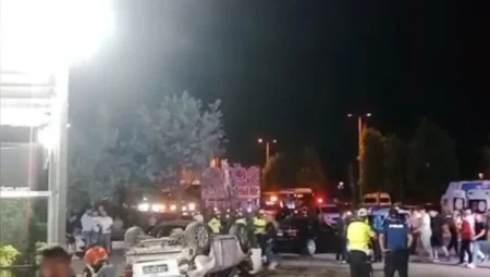 Ankara Ayaş Yolu’nda araç yıkama işletmesine giren otomobilde can pazarı yaşandı