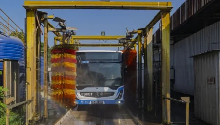 ESHOT, Otobüs Yıkamada Suyu Geri Dönüştürerek Aylık Bin 100 Hanenin Tüketimine Denk Tasarruf Sağlıyor