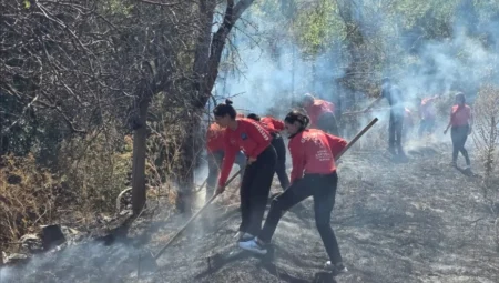 Kayseri Büyükşehir İtfaiyesi, Sivas Gemerek’teki kırsal yangına 3 araç ve 12 personelle müdahale etti